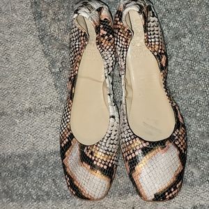 Vince Camuto Brindin Flat Cremsicle Snake multi Color Leather Size US 8M